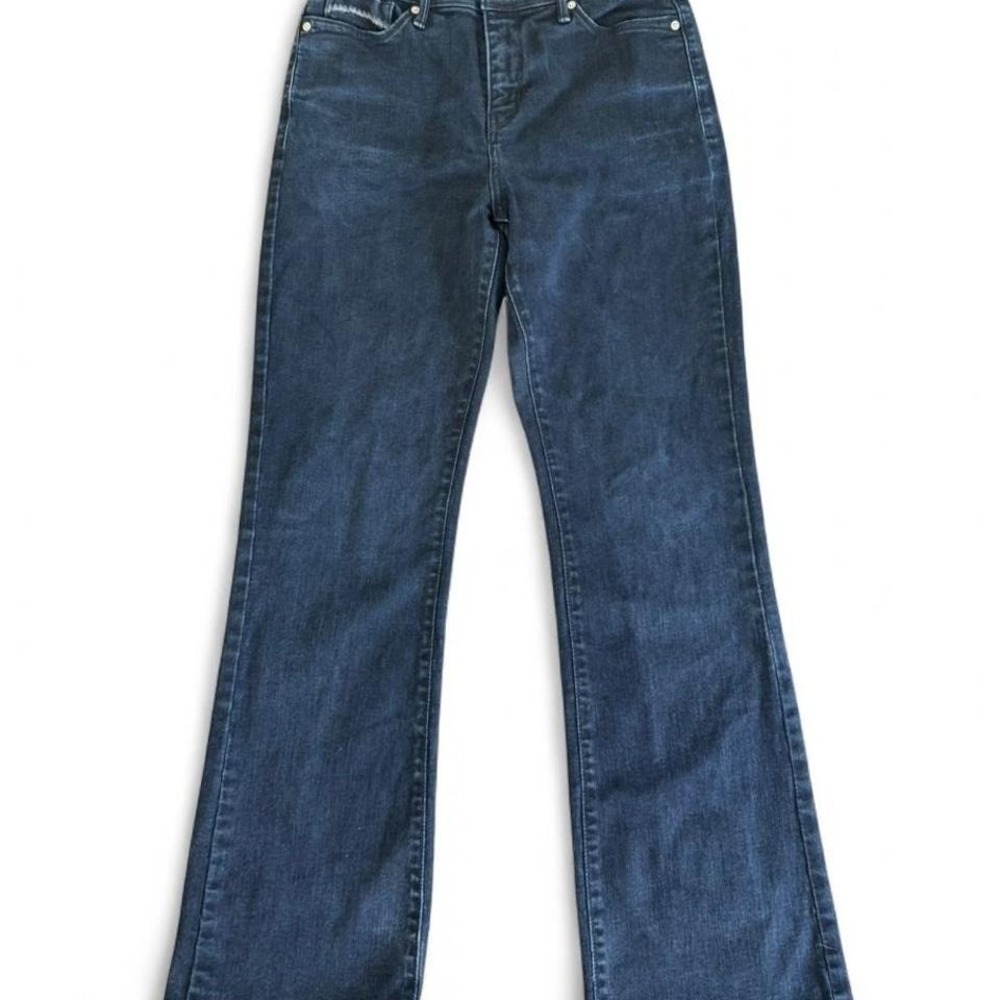 Low rise flare jeans with rhinestone details